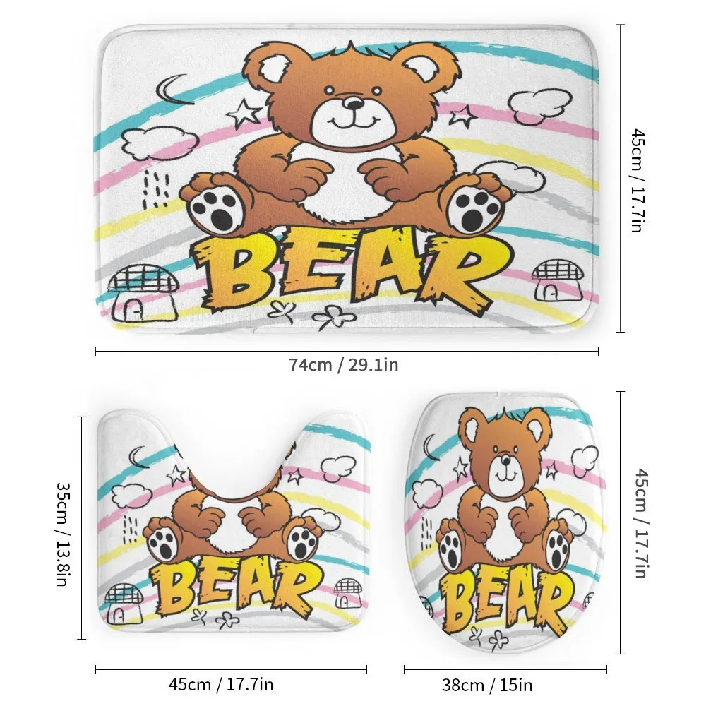 Brown Bears on Stripes — Detail 1