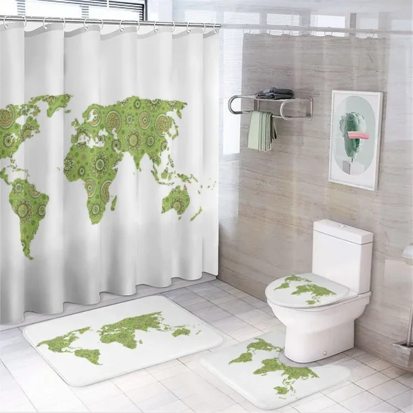 Chart on a shower curtain