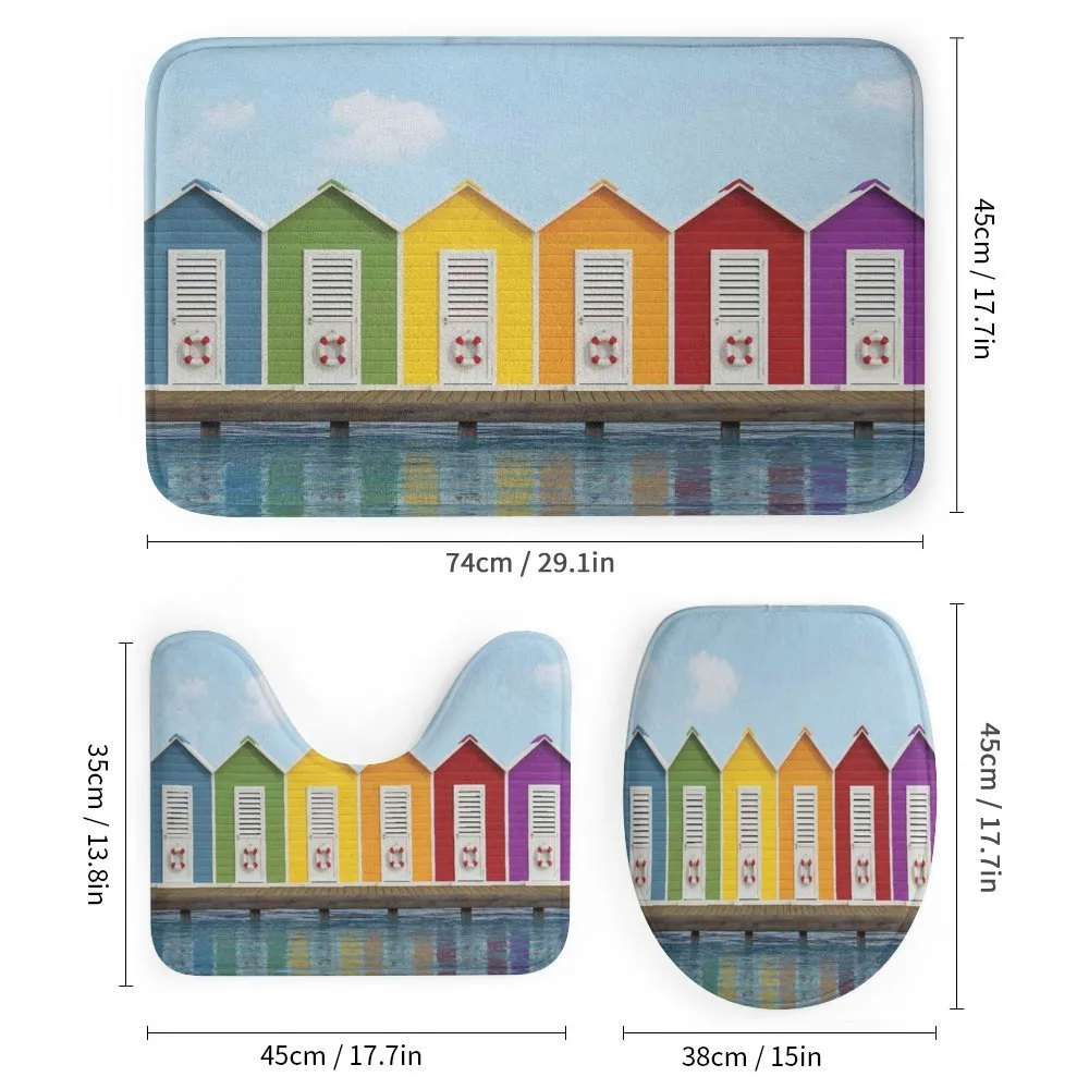 Colorful Cabins Sea — Detail 1