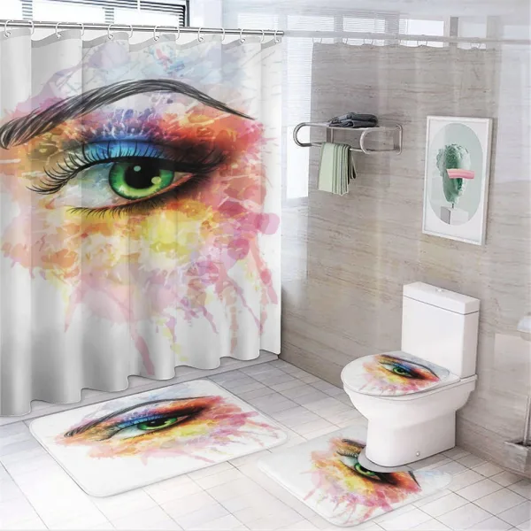 Feminine on a shower curtain