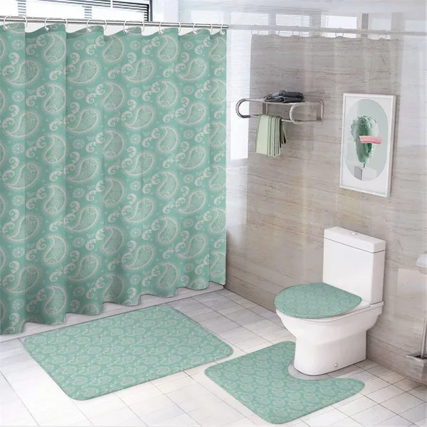 Floral Oriental Butterflies on a shower curtain