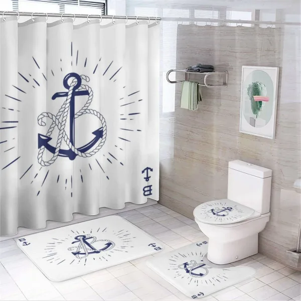 Monochrome Sketch on a shower curtain