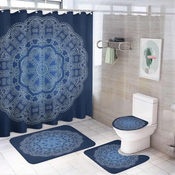 Ornate Flower on a shower curtain
