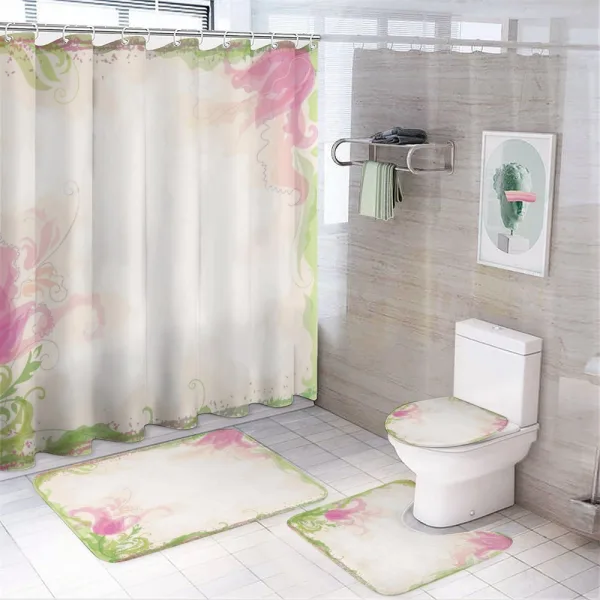 Pastel Tulips on a shower curtain