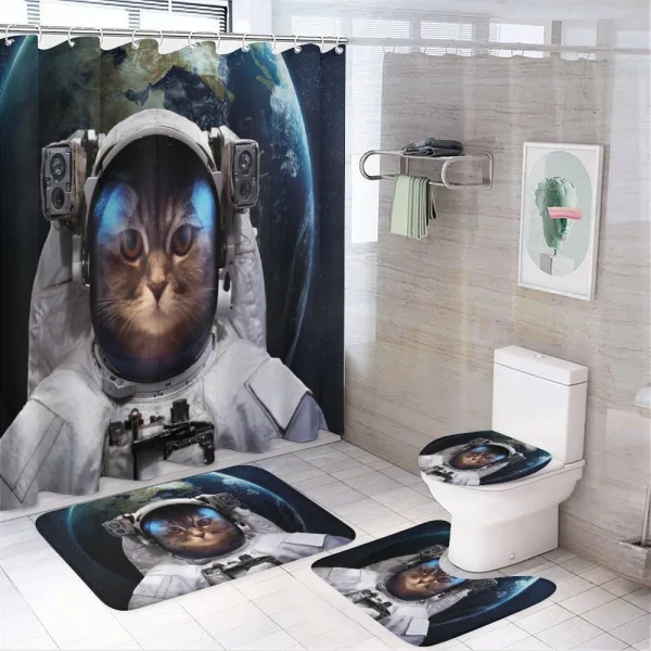 Planet Earth Backdrop on a shower curtain