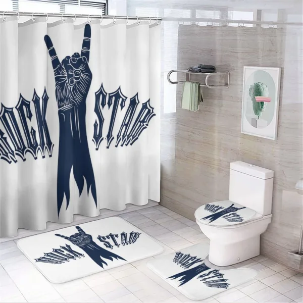 Rock Star on a shower curtain