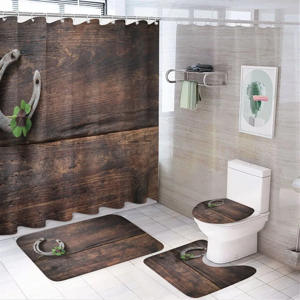 Rusty Horseshoe on Wooden — Your design