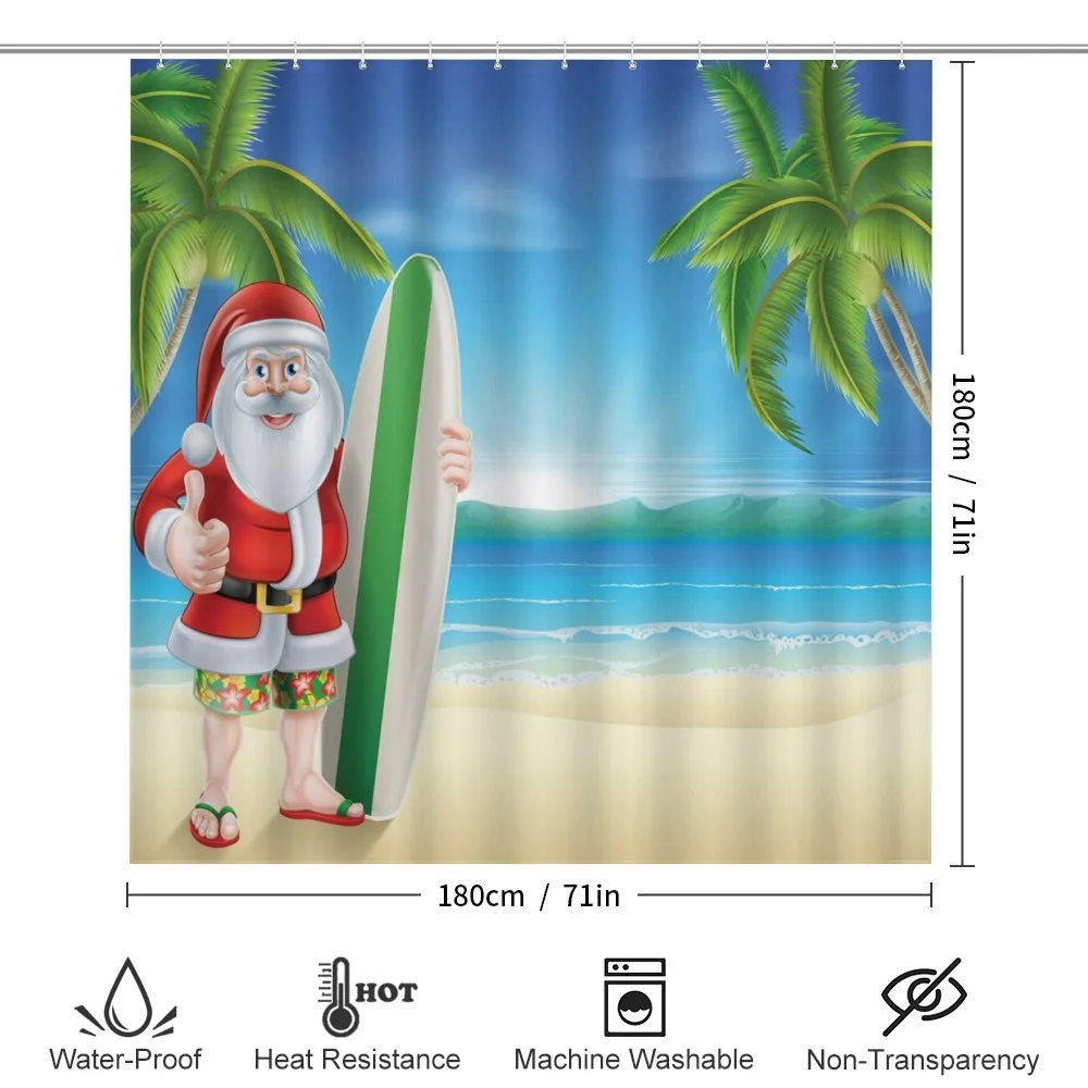 Santa with Surfboard — Detail 2