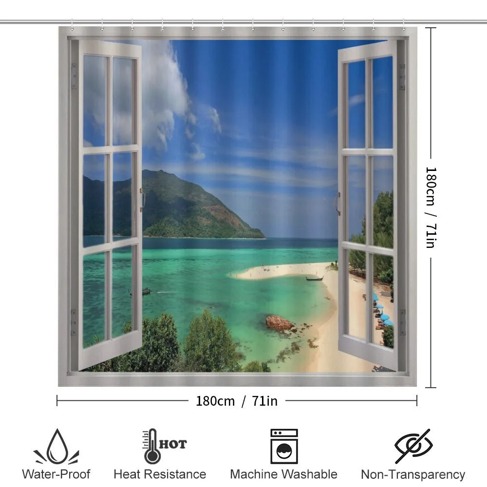 Tropic Scene in Window — Detail 2