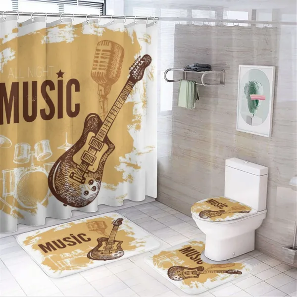 Vintage Sketch Art on a shower curtain