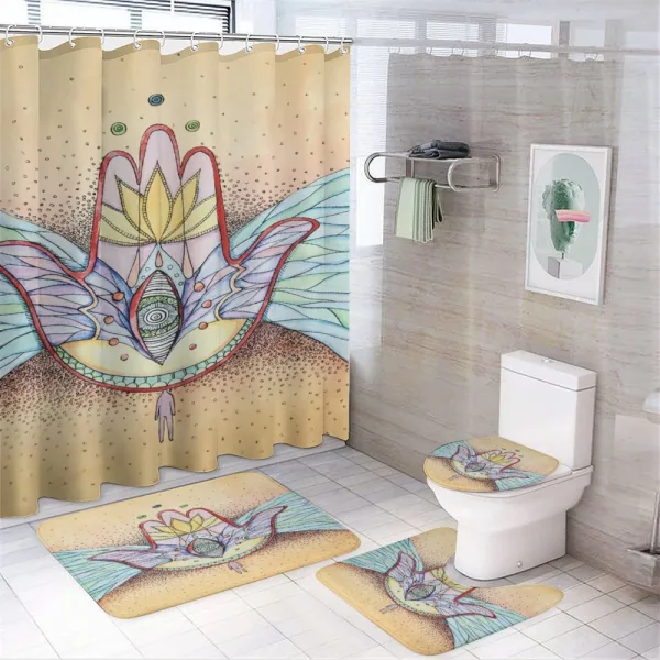 Wings Eye Mystical on a shower curtain