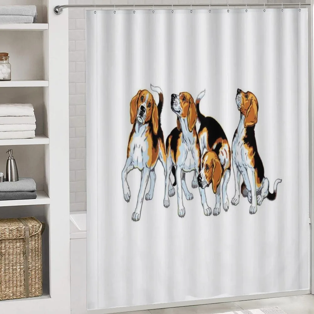 4 Beagle Hounds Play — Detail 4