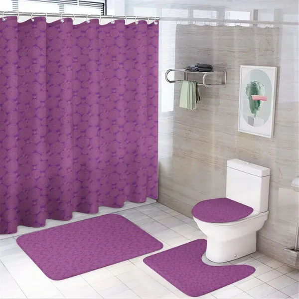 Circular Shape Dashes on a shower curtain