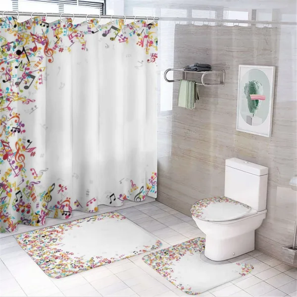 Colorful Festival Frame on a shower curtain