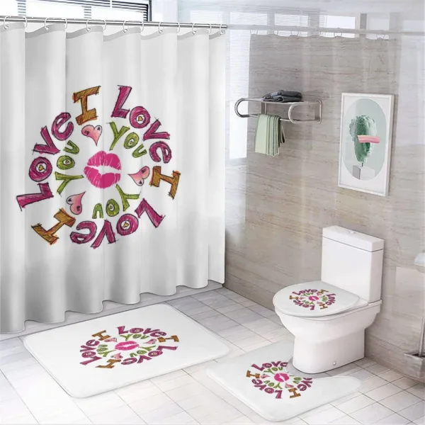 Colorful Sketchy on a shower curtain