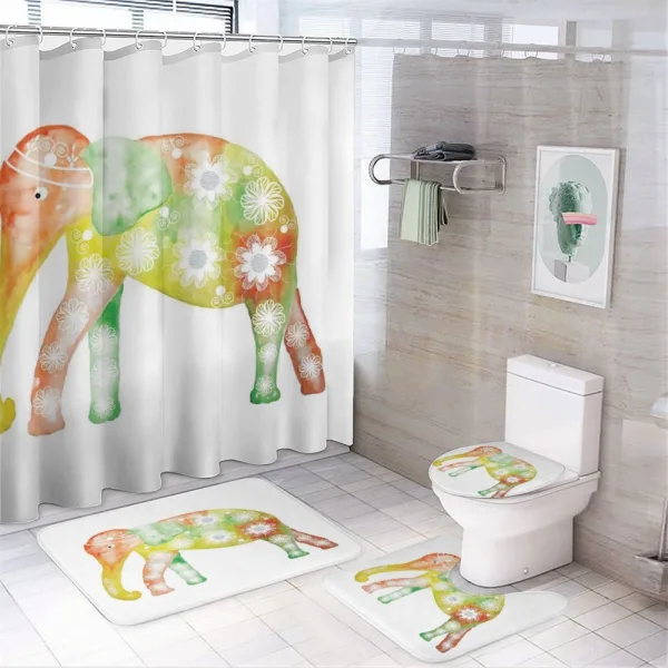 Elephant Daisy Flower on a shower curtain