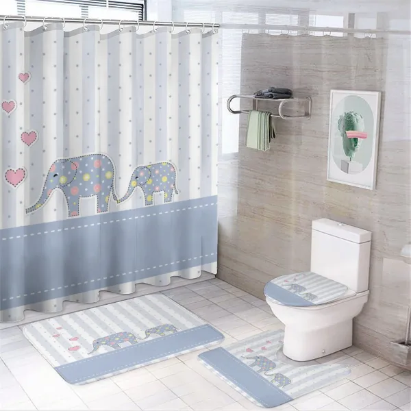 Happy Newborn on a shower curtain
