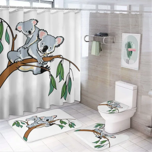 Koala Eucalyptus on a shower curtain