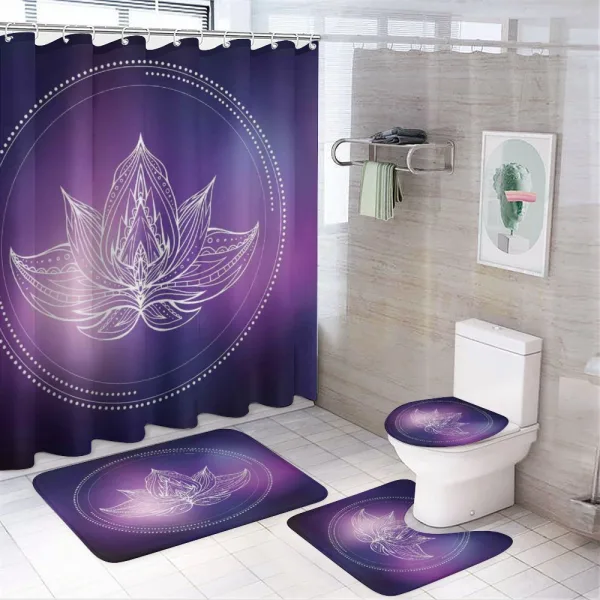 Lotus Flower Space on a shower curtain