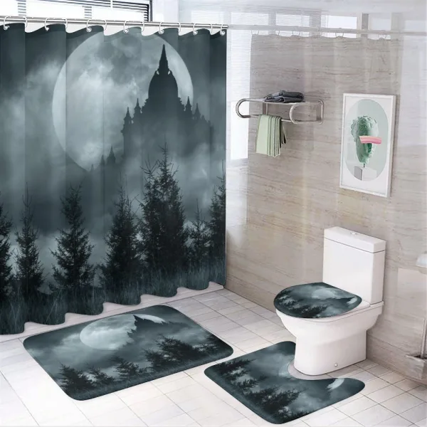 Magic Castle Design on a shower curtain