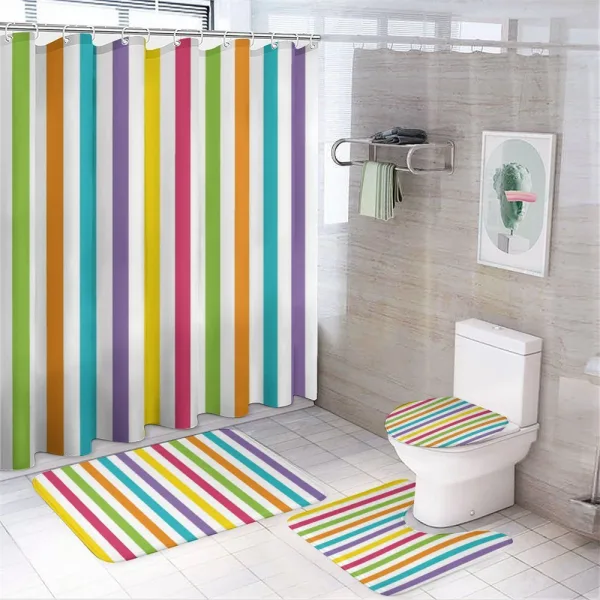 Minimalist Line Art on a shower curtain