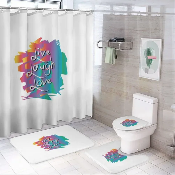 Modern Message on a shower curtain