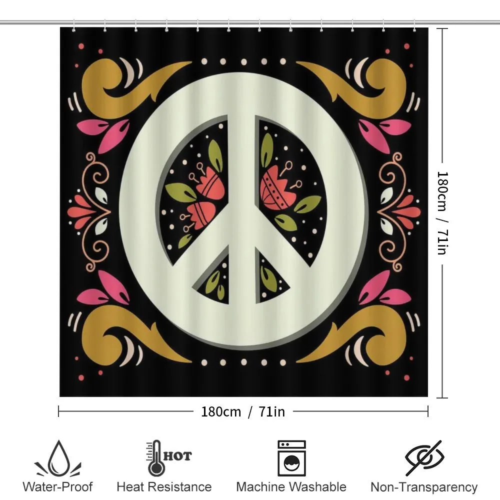 Peace Sign with Flowers — Detail 2