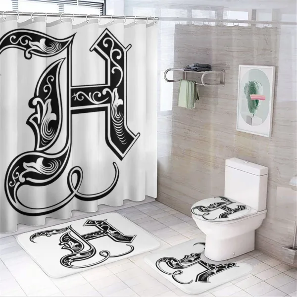 Rococo Influences on a shower curtain