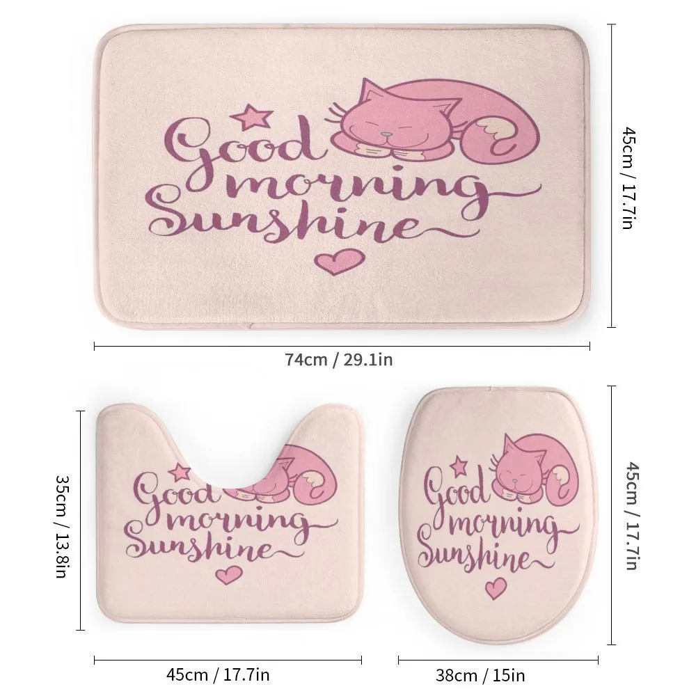 Sleeping Pink Cat and Text — Detail 1