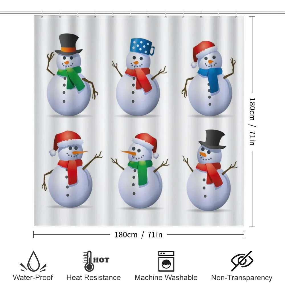 Snowmen with Hats — Detail 2