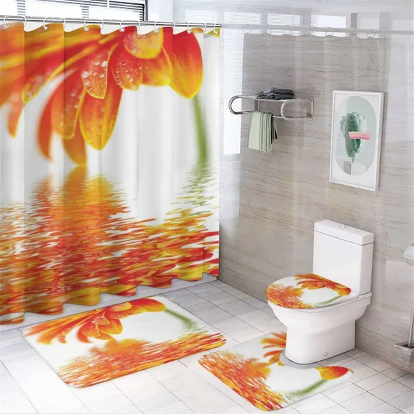 Sun Flower Reflection on a shower curtain