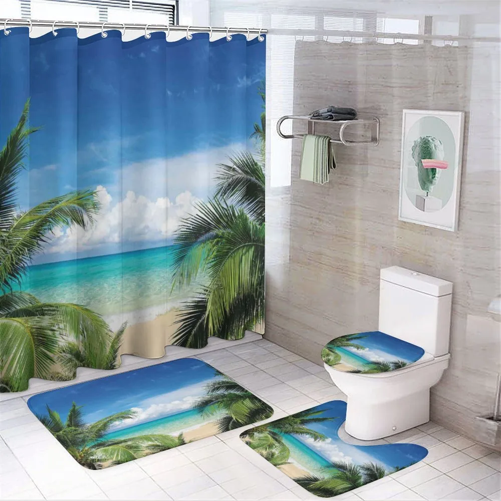 Tropical Sea Palms Sunny Day — Your design