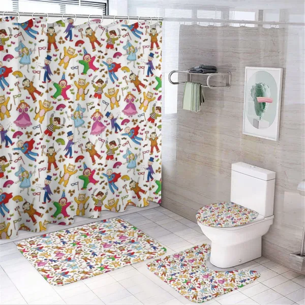 Costume Wearing Child on a shower curtain