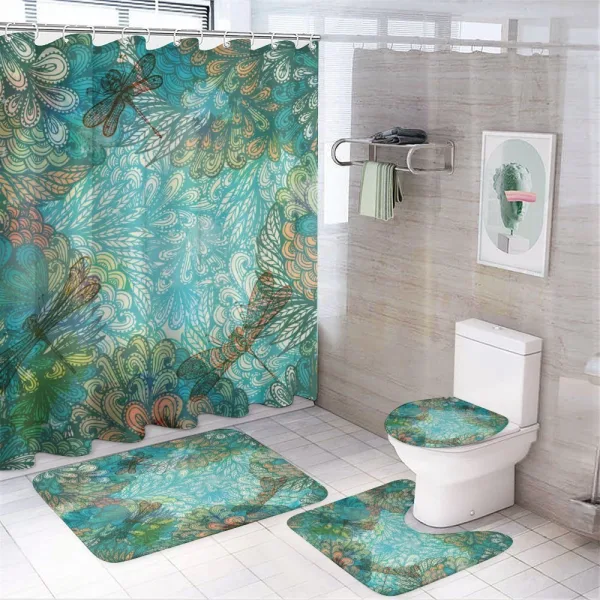 Fantasy Flowers Mix on a shower curtain