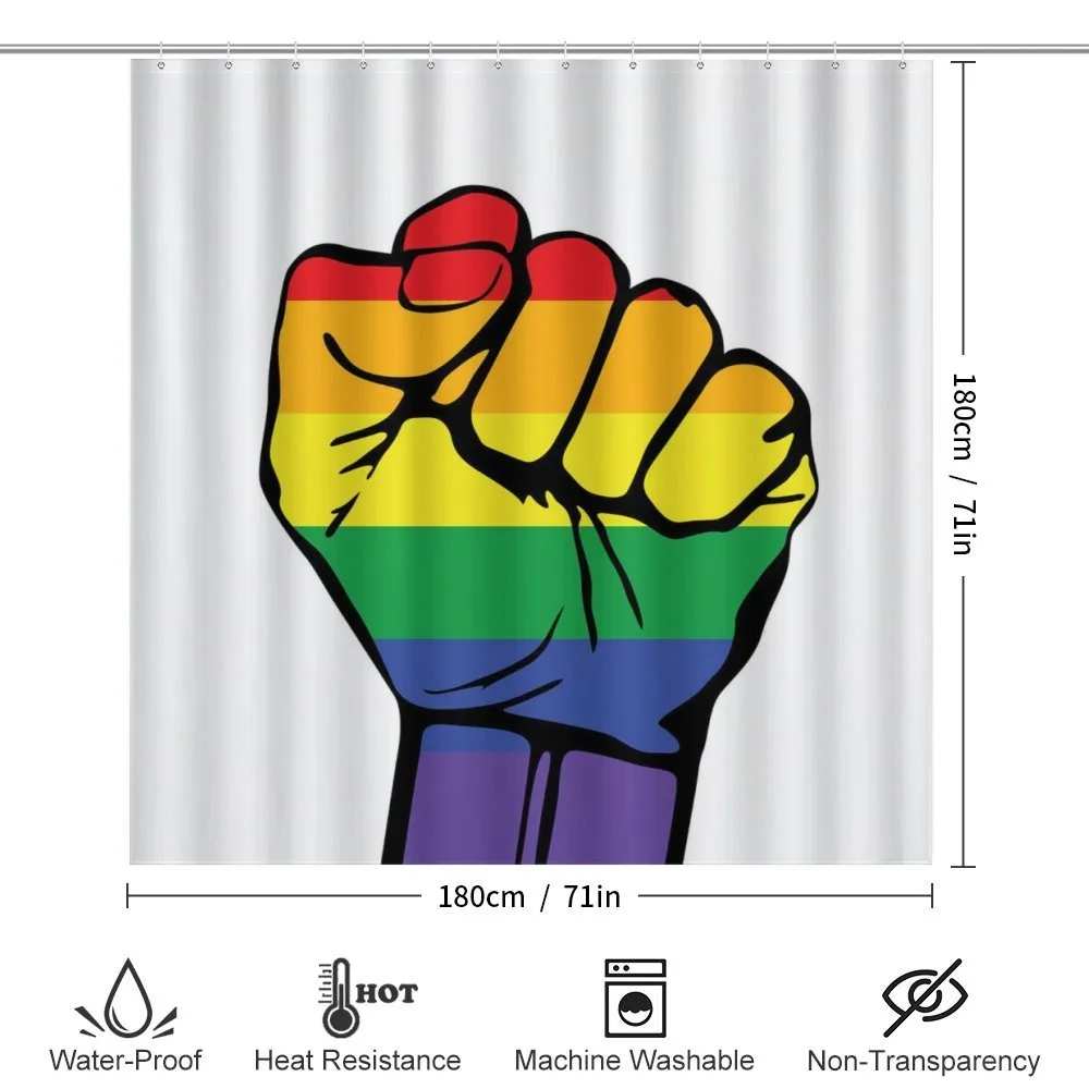 Gay Rights Rainbow Fist LQBT — Detail 2