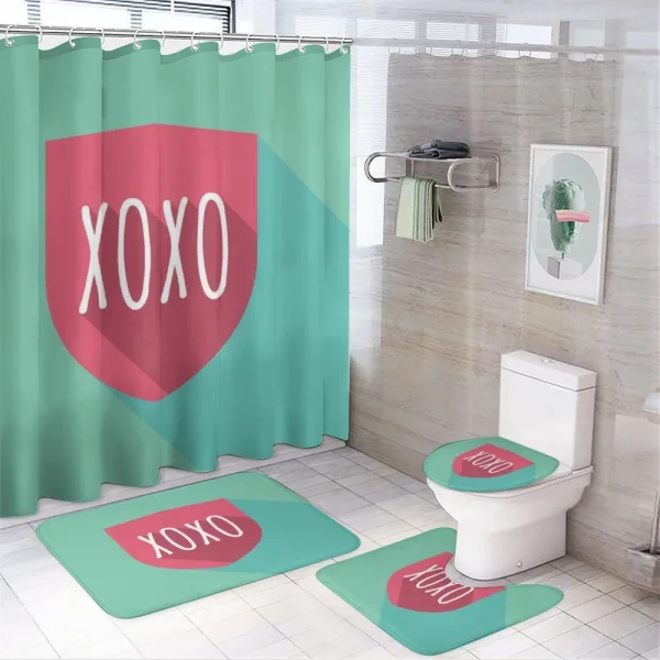 Guard Kisses Abbreviation on a shower curtain