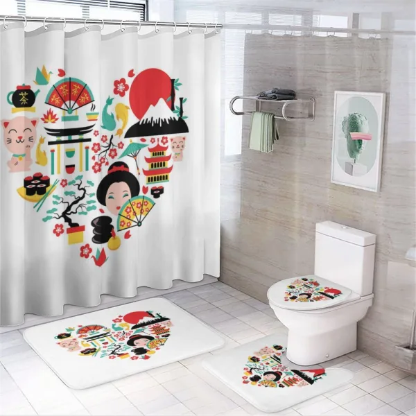 Land of Rising Sun on a shower curtain