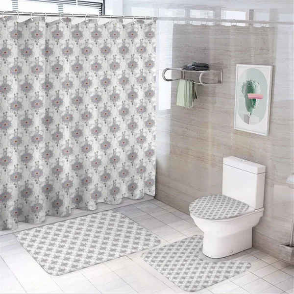 Mandala Arrows Yoga on a shower curtain