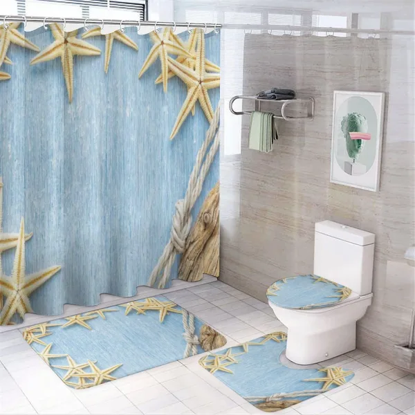 Maritime Beach Shell on a shower curtain
