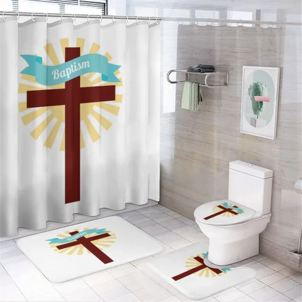 Newborn Event Artwork on a shower curtain