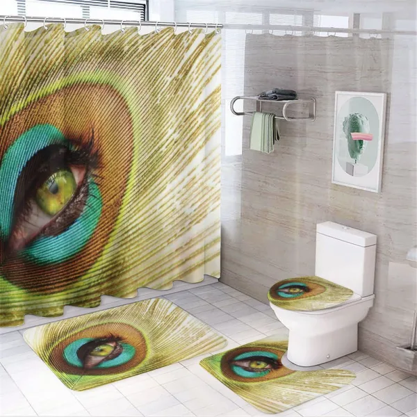 Peacock Feather Eye on a shower curtain