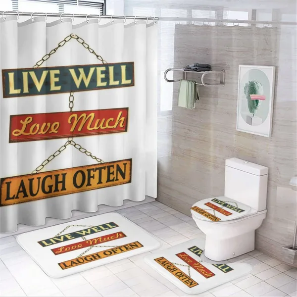 Rusty Signs on a shower curtain