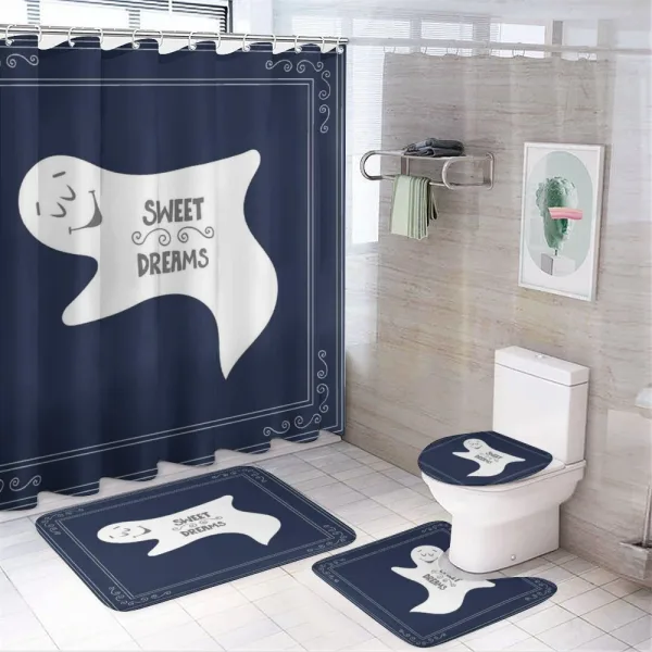 Sleeping Ghost on a shower curtain