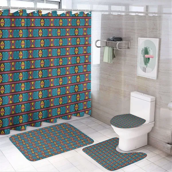 Tribal Primitive Motif on a shower curtain