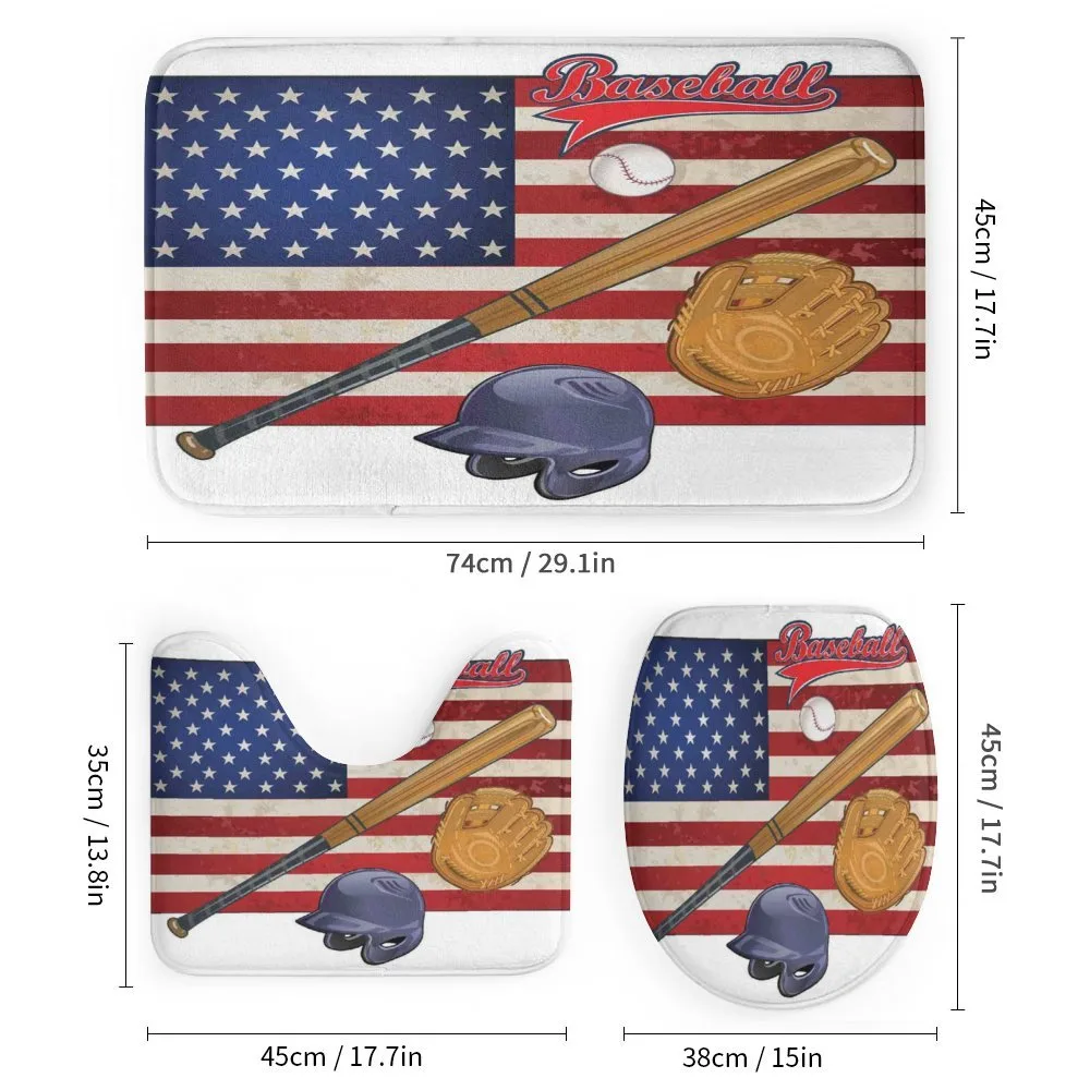 USA Flag and Baseball — Detail 1
