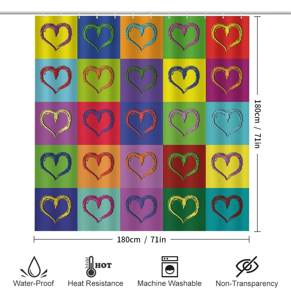 Vivid Heart Colorful Square — Detail 2