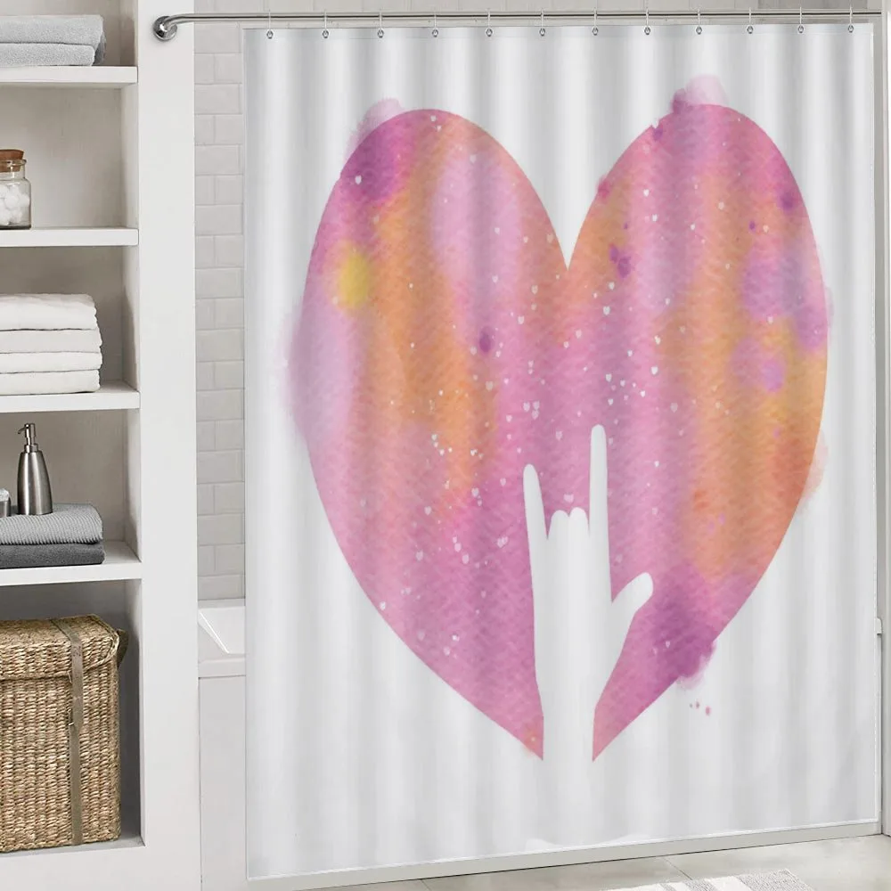 Watercolor Heart Rock Sign — Detail 4