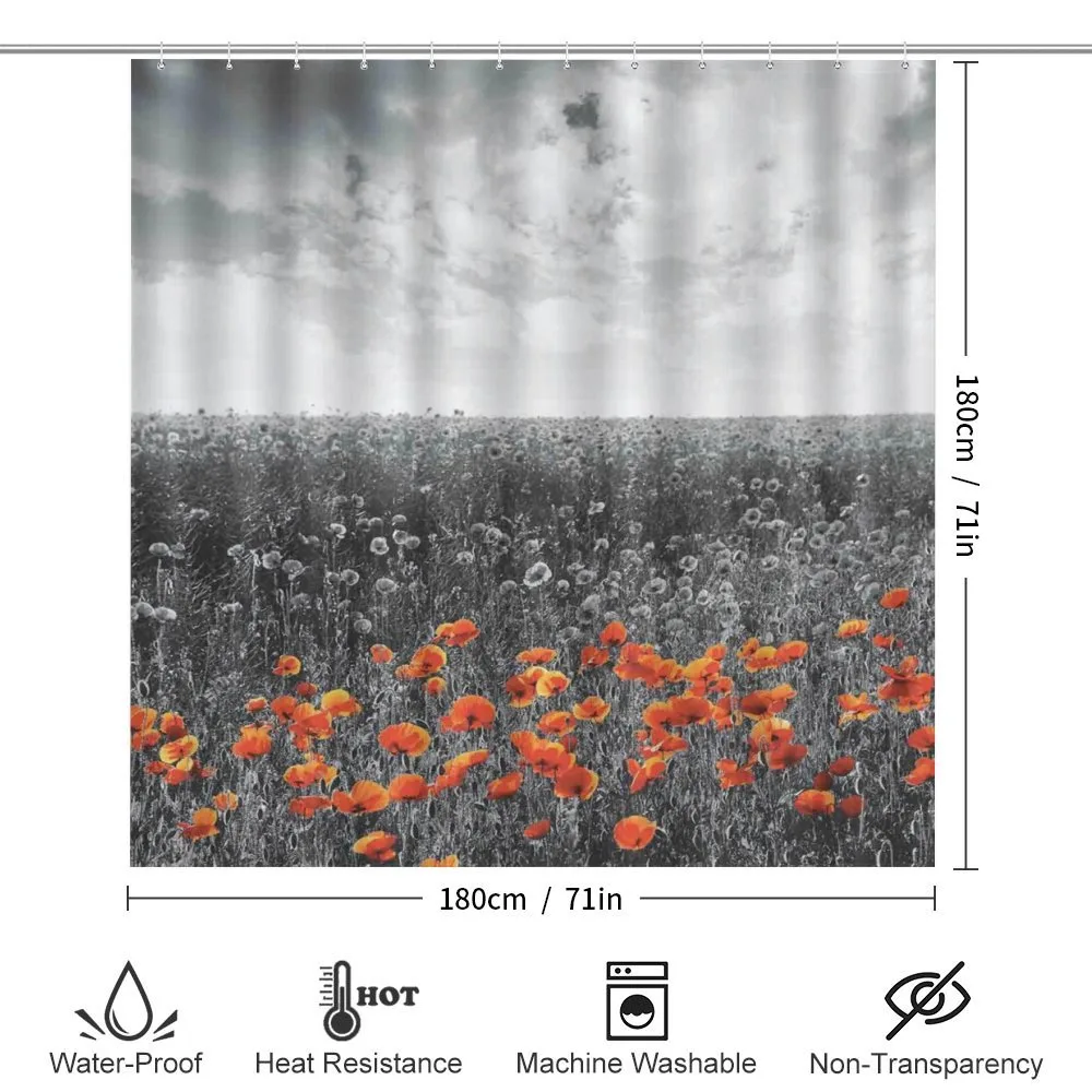 Flower Field Greyscale Design — Detail 2