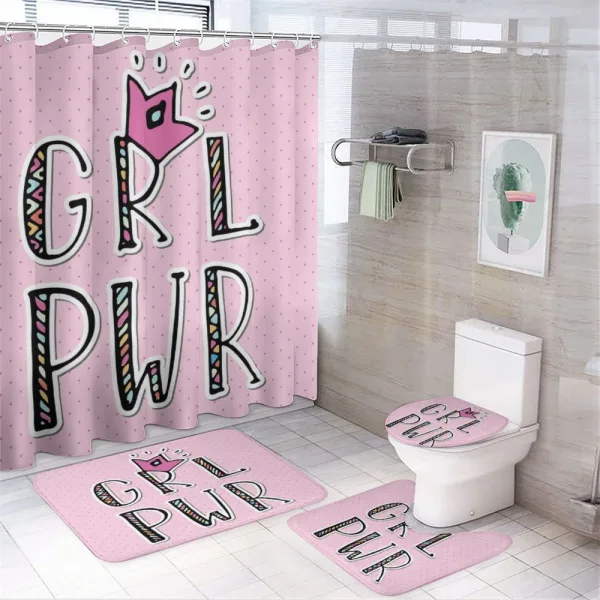 Girl Power in Ornate on a shower curtain
