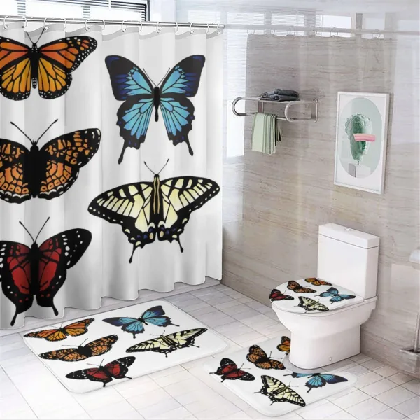 Monarch Lady on a shower curtain